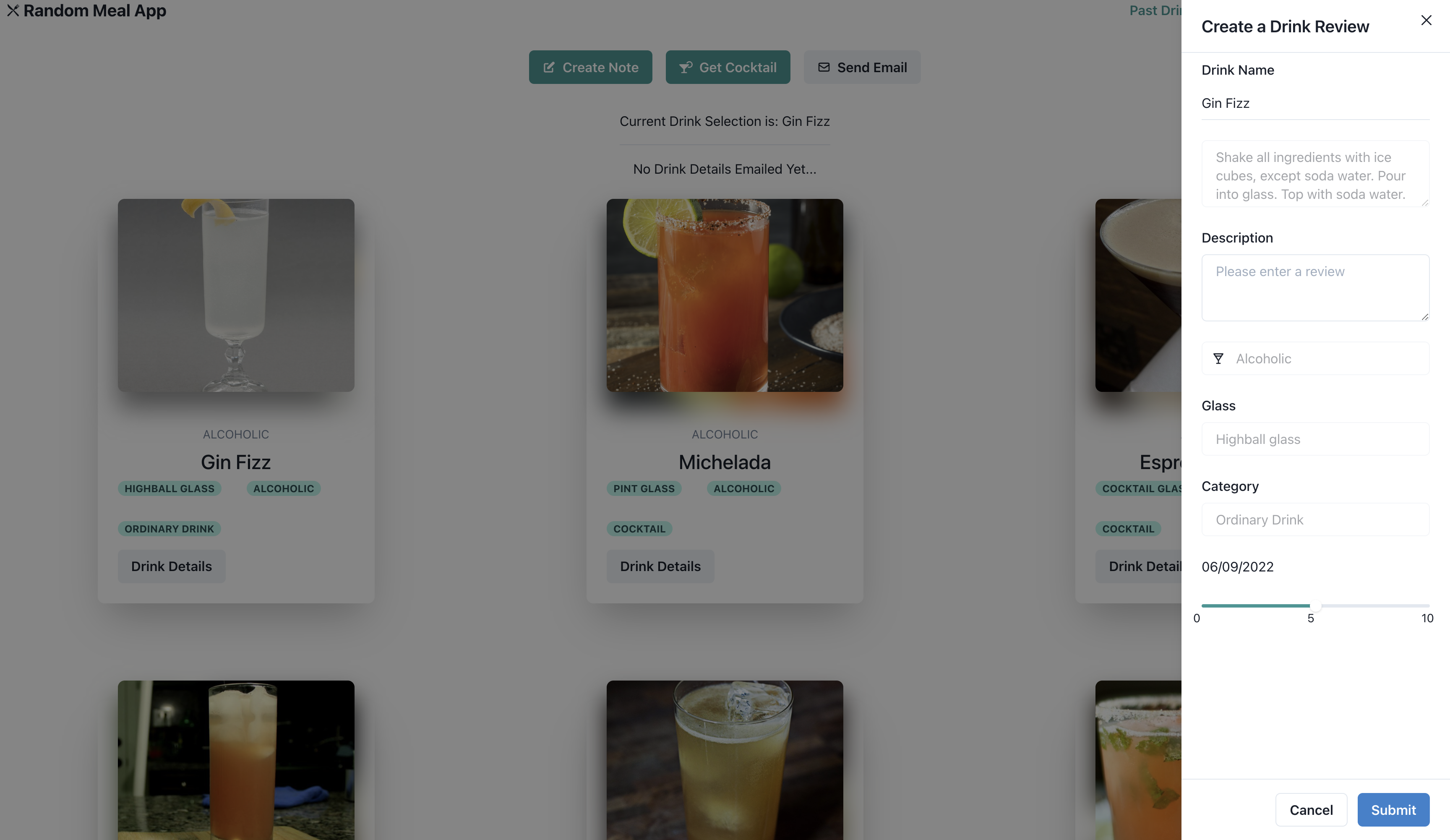 Drink and Food API App